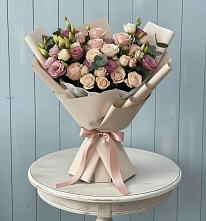 Букет цветов из:  Розы и Лизиантусы #REPLACE_PRED# Захарково