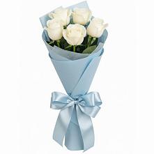 Букет 5 Белых роз Проуд в Захарково