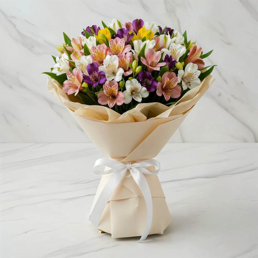 Букет цветов из: Альстромерии в Захарково