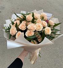 Букет Кремовые розы Латте в Захарково