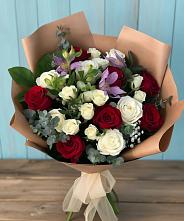 Букет цветов из:  Розы и Альстромерии #REPLACE_PRED# Захарково
