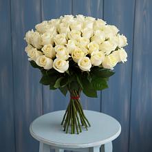 Букет 51 Белая роза Эдлесс Лав в Захарково