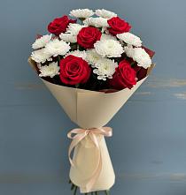 Букет цветов из:  Розы и Хризантемы #REPLACE_PRED# Захарково