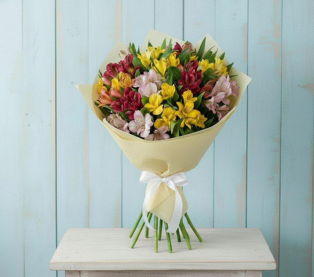 Букет цветов из: Альстромерии в Захарково