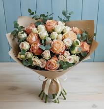 Букет цветов из:  Альстромерии и Розы в Захарково