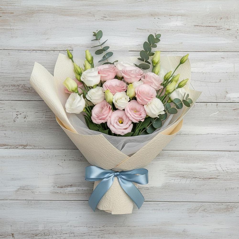 Букет цветов из: Лизиантусы в Захарково